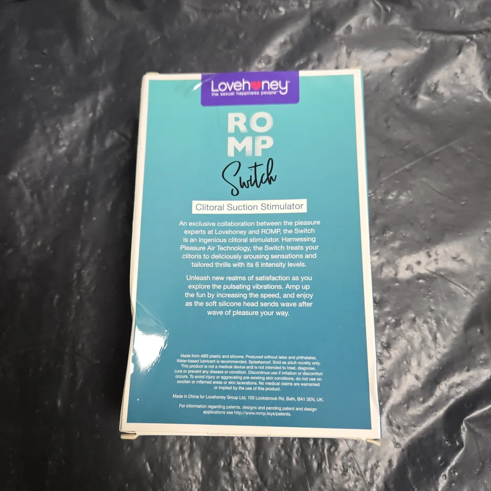 LOVEHONEY ROMP SWITCH CLITORAL SUCTION STIMULATOR – BOXED