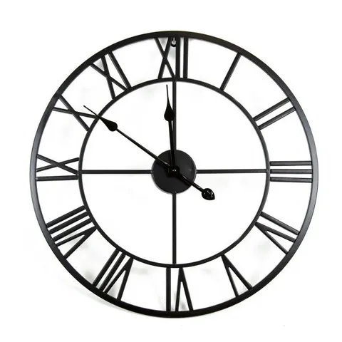 BOXED CHARLES BENTLEY INDOOR WALL CLOCK MATTE BLACK 80CM