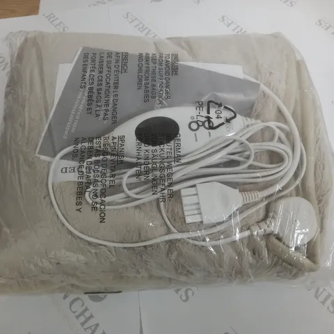 BOXED COZEE HOME VELVETSOFT HEATED THROW IN STONE