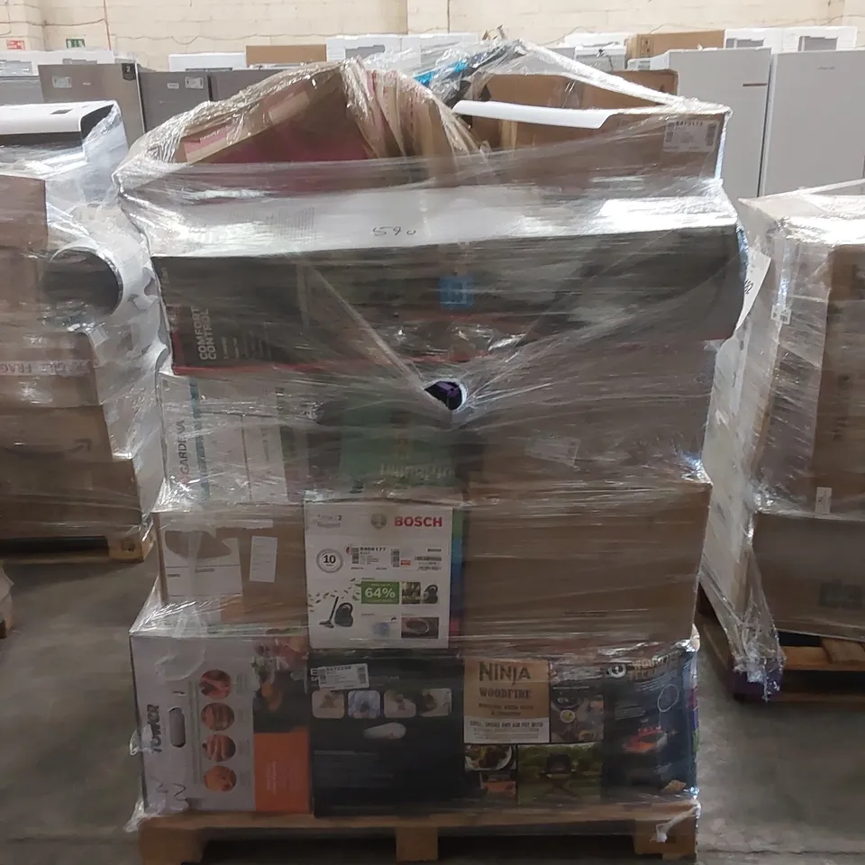 PALLET OF APPROXIMATELY 32 UNPROCESSED RAW RETURN HOUSEHOLD AND ELECTRICAL GOODS TO INCLUDE;