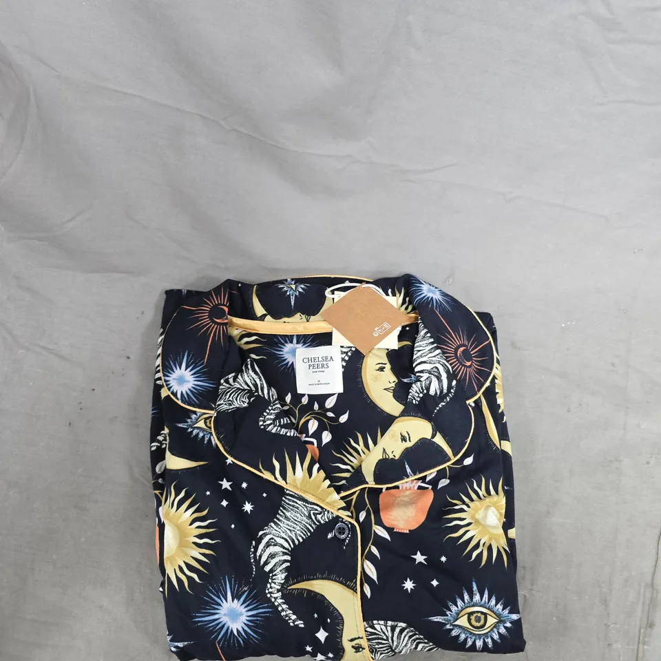 CHELSEA PEERS NEW YORK WOMEN'S CELESTIAL PRINT BLOUSE, SIZE 18