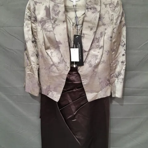 JOHN CHARLES DRESS AND JACKET SET IN VINTAGE PLUM - 8