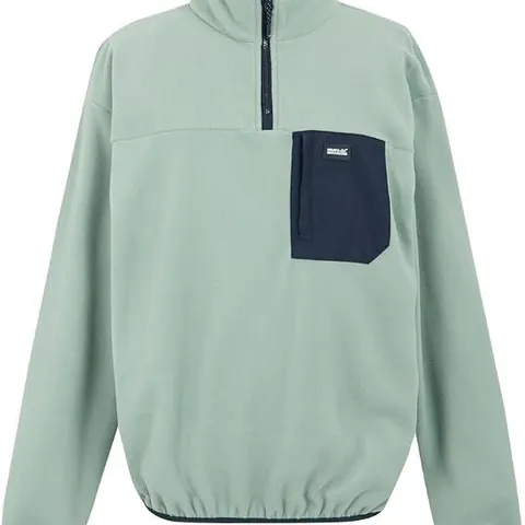 BRAND NEW REGATTA MENS FRANKIE HALF ZIP PULLOVER FLEECE IN GLACIER/NAVY - UK 5XL