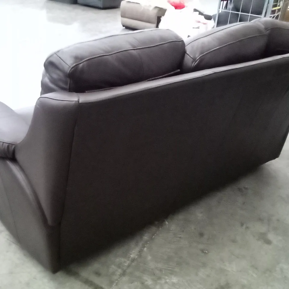 DESIGNER G PLAN KINGSBURY 3 SEATER SOFA - CAPRI CHOCOLATE LEATHER 