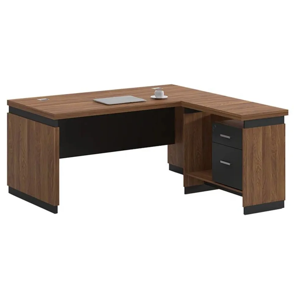 BOXED AXIL 180CM W L-SHAPED EXECUTIVE DESK (3 BOXES)