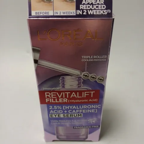 BOXED L'ORΓAL PARIS 2.5% HYALURONIC ACID EYE SERUM 20ML