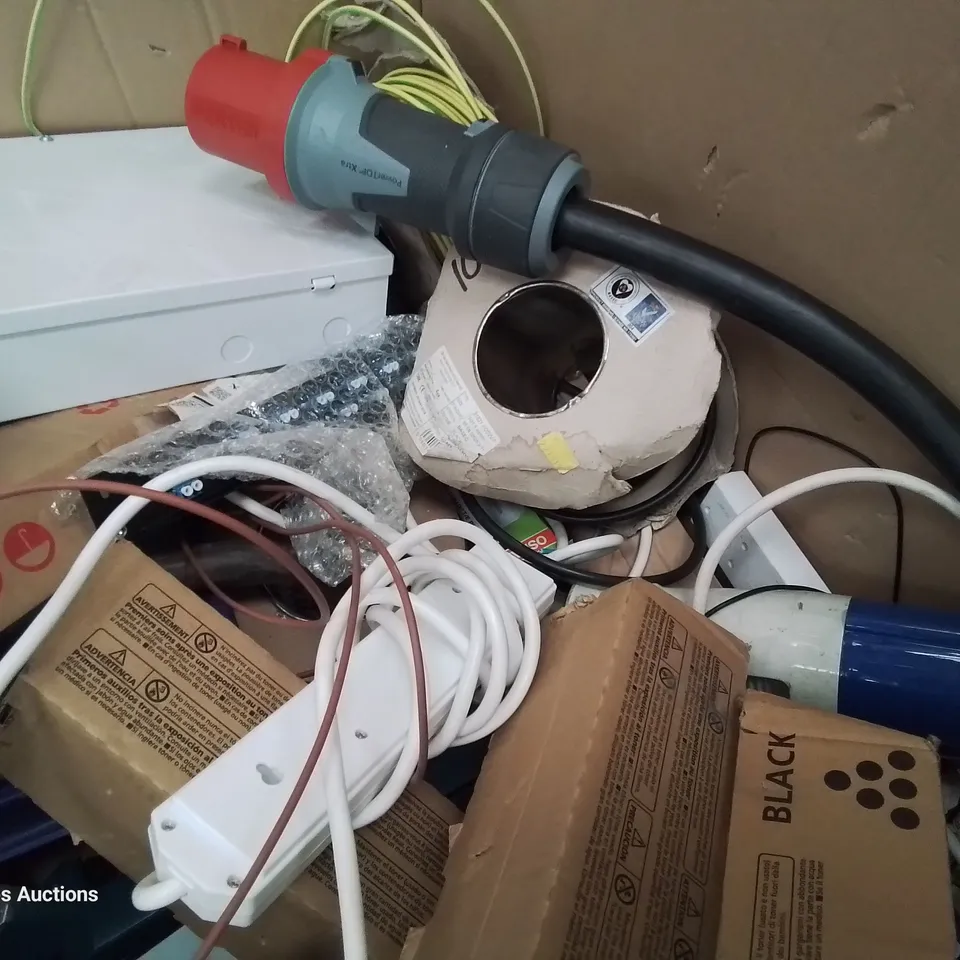 PALLET OF ASSORTED ELECTRICAL ITEMS, INCLUDING CABLE, JUNCTION BOXES, FIRE 3XIT SIGN, NURSE CALL BUTTONS,