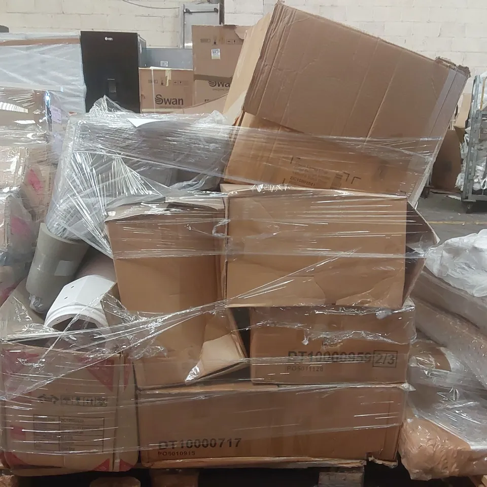 PALLET CONTAINING A VERY LARGE QUANTITY OF ASSORTED DESIGNER FURNITURE PARTS INCLUDING: DINING CHAIR PARTS ECT