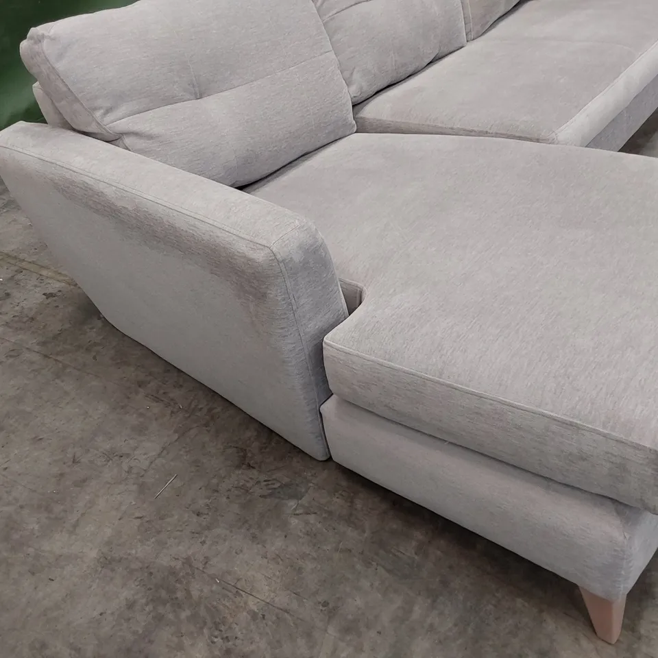 QUALITY BRITISH MANUFACTURED DESIGNER THE LOUNGE CO. HERMIONE CORNER CHAISE END SOFA LHF SIL248 SILVER BIRCH