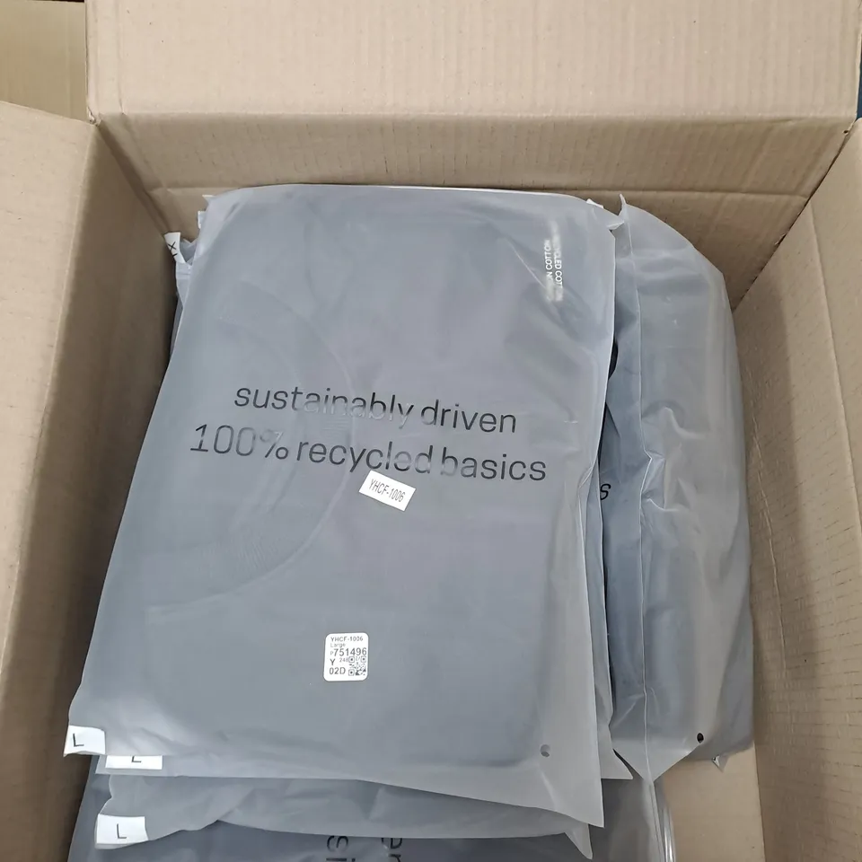 BOX OF APPROXIMATELY 11 MENS SWEATSHIRTS - DARK GREY - SIZES LARGE AND EXTRA LARGE