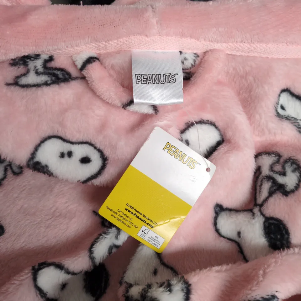 PEANUTS SNOOPY PINK CHILDREN'S HOODED FLEECE WITH ZIP SIZE SMALL