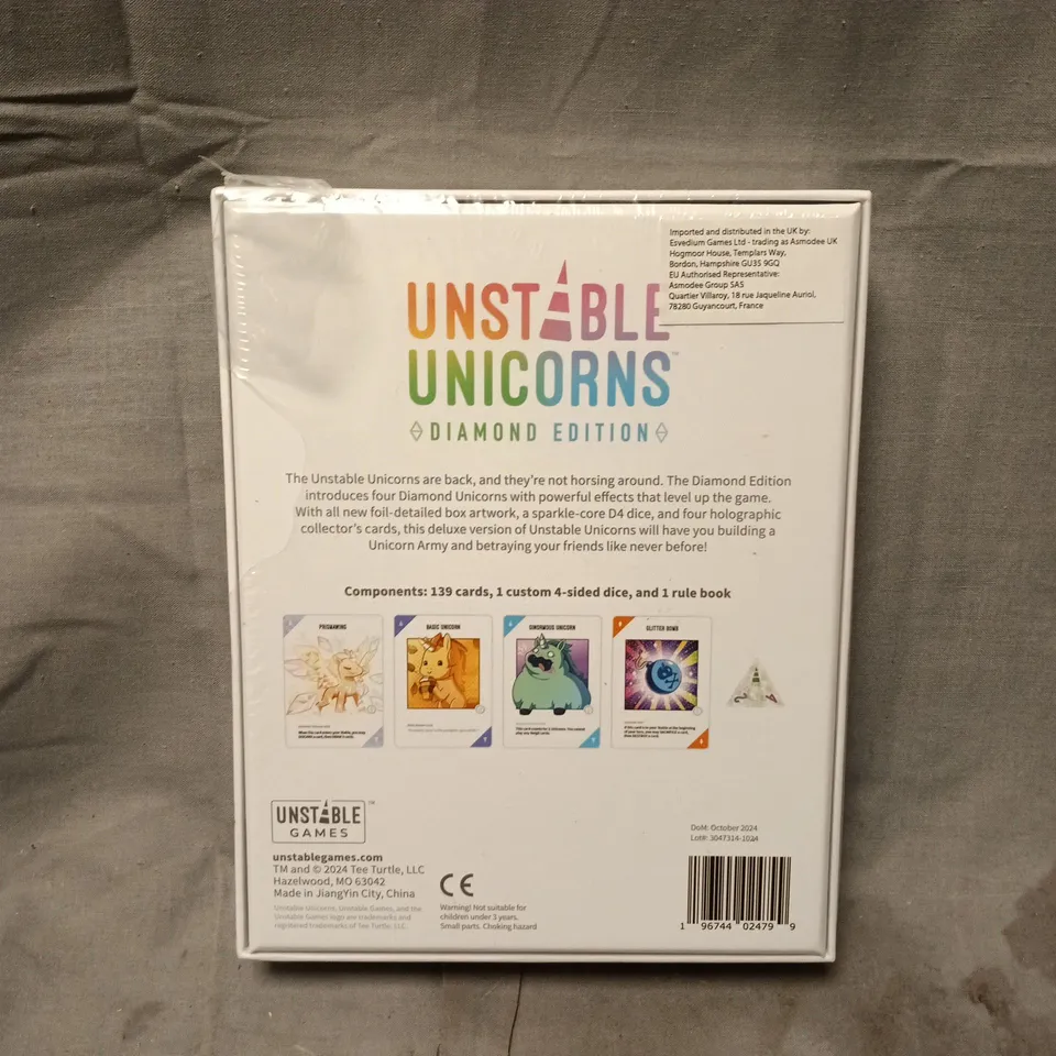 UNSTABLE UNICORNS DIAMOND EDITION – BOARD GAME (BOXED & SEALED)