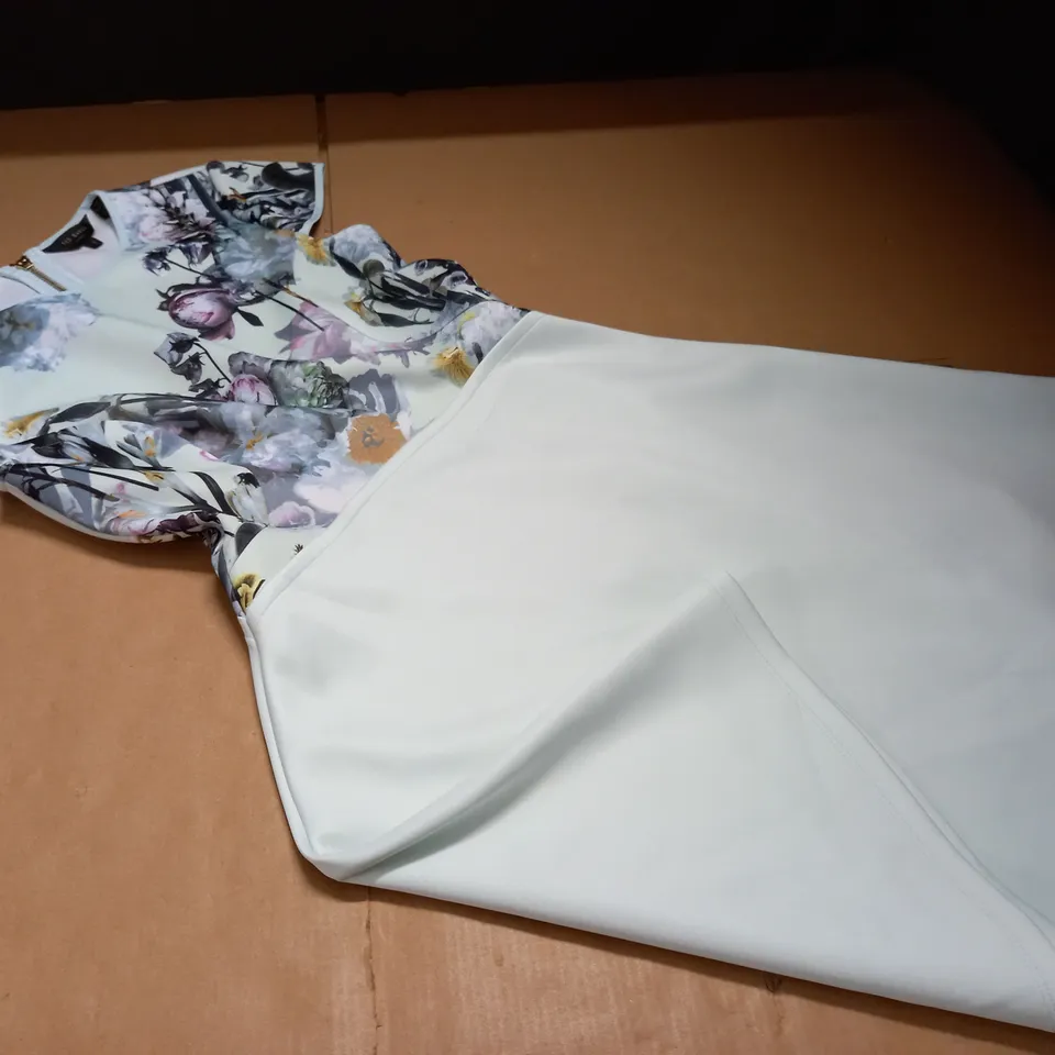 TED BAKER GREEN FLORAL DRESS - 1