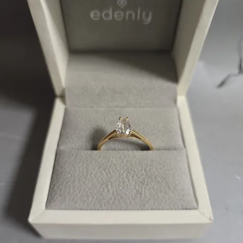 BOXED EDENLY PEAR CUT SINGLE STONE RING