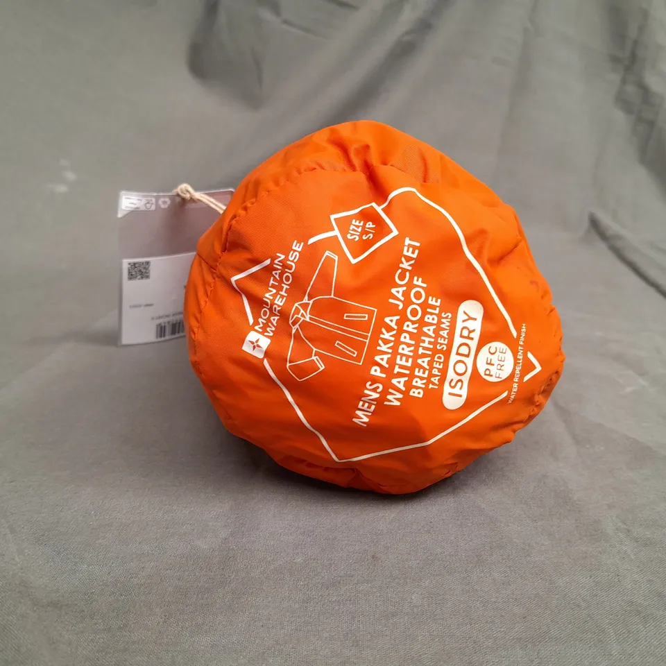 MOUNTAIN WAREHOUSE PAKKA WATERPROOF JACKET II ORANGE - SMALL