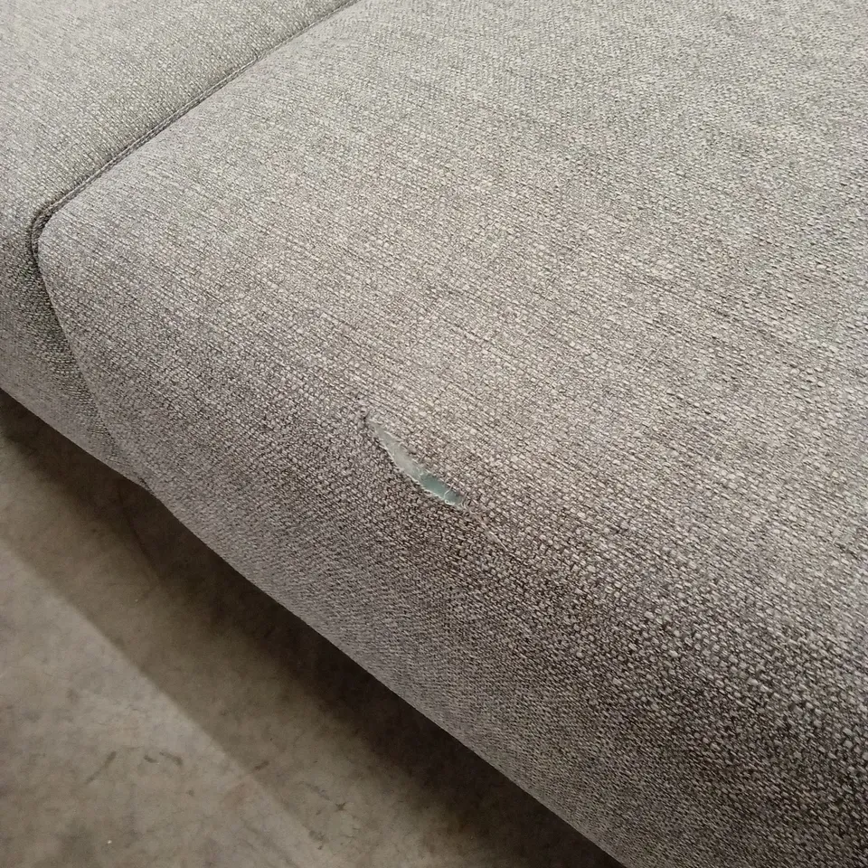 KENTON SMALL 2 SEATER SOFA, LIGHT GREY CLASSIC LINEN-WEAVE FABRIC