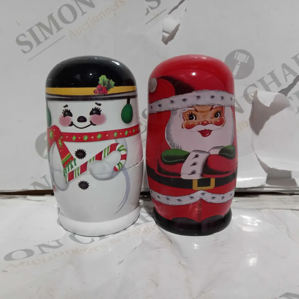 MR CHRISTMAS SET OF 2 NESTING DOLLS