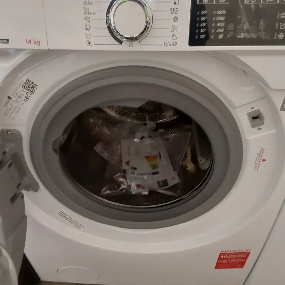 HOOVER H-WASH 500 ECO-POWER INVERTER 14KG WASHING MACHINE, MODEL: HW414AMC