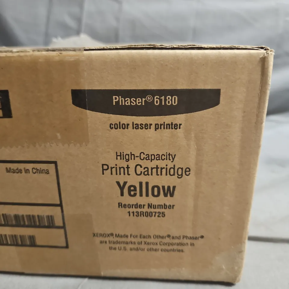 XEROX PHASER 6180 HIGH-CAPACITY YELLOW PRINT CARTRIDGE – BOXED