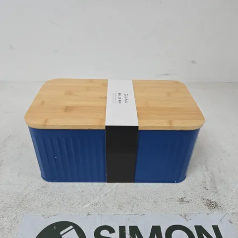 SUR LA TABLE BLUE BREAD BIN 33.5 X 15.5 X 18.5CM BOXED
