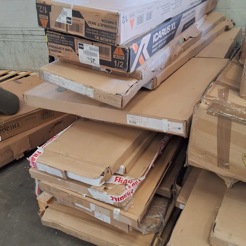 PALLET CONTAINING ASSORTED FLATPACK FURNITURE PARTS