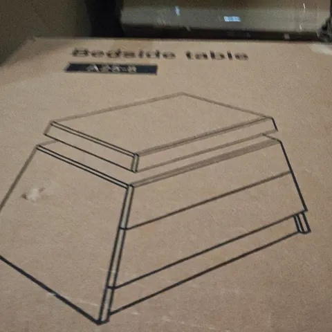 BOXED LED BEDSIDE TABLE SET OF 2 WITH DRAWERS (2 BOXES)