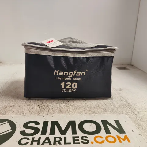 HANGFAN ARTISTS' MARKERS 120 COLOUR SET IN BLACK CARRY CASE
