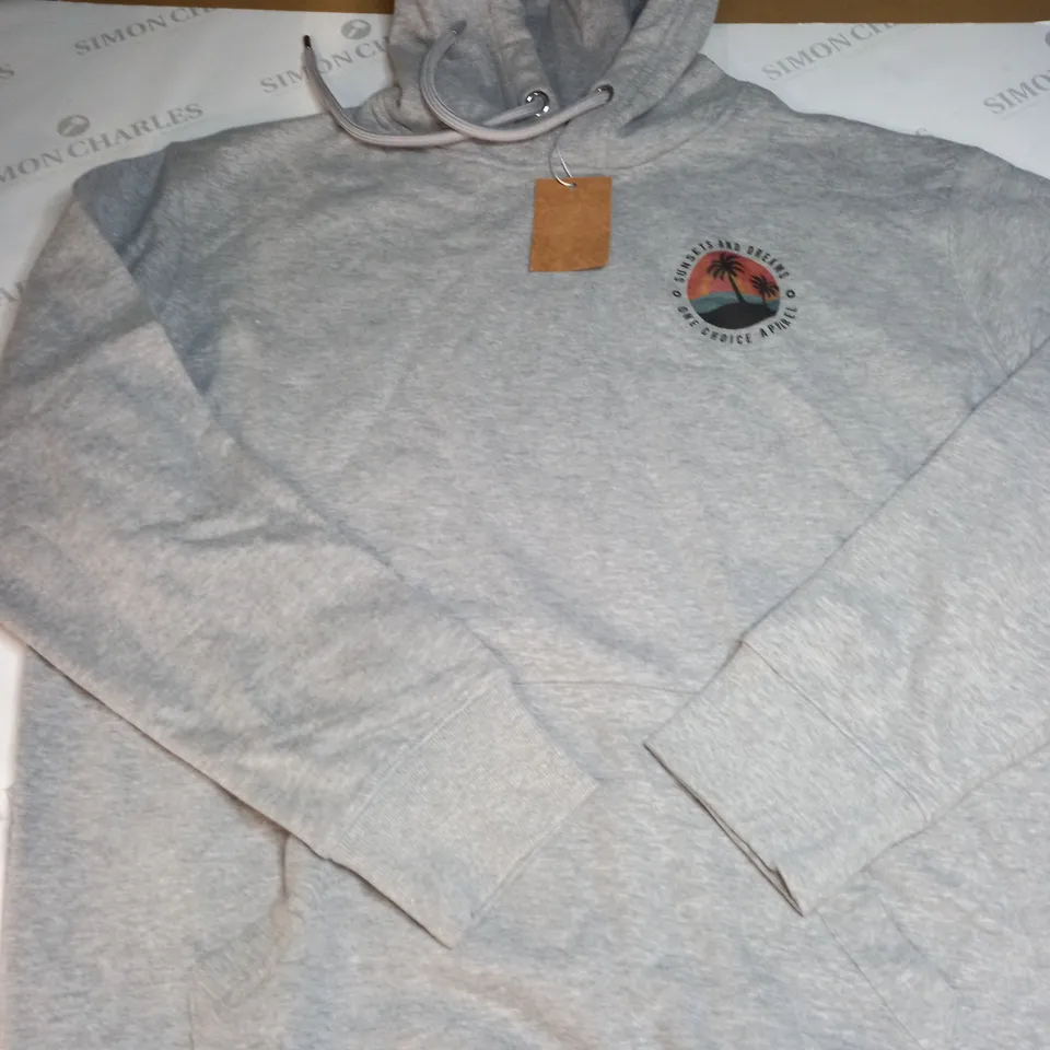 SUNSET AND DREAMS GREY HOODIE SIZE XXL