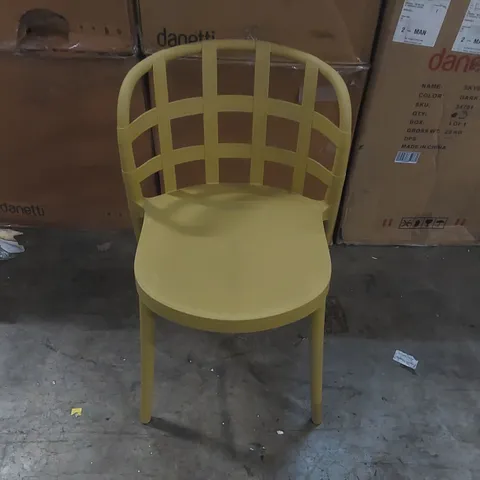 BOXED DANETTI SKYE GARDEN CHAIR - DARK MUSTARD YELLOW