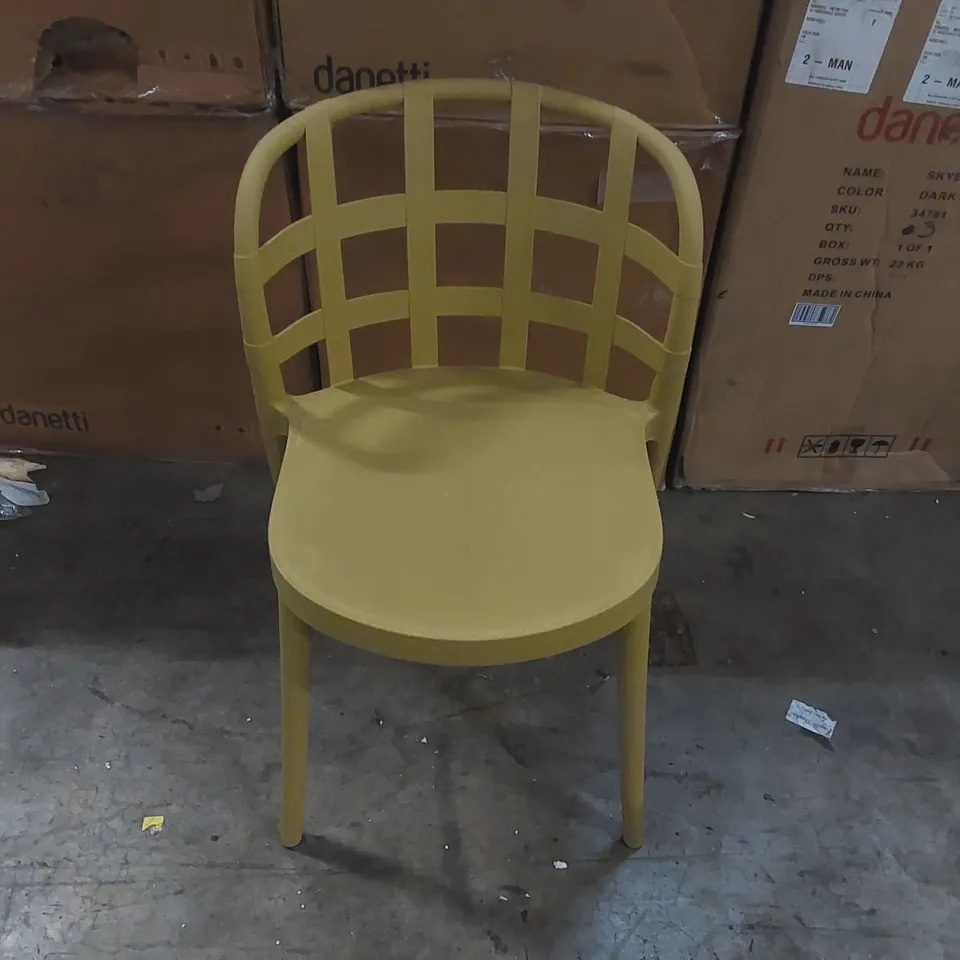 BOXED DANETTI SKYE GARDEN CHAIR - DARK MUSTARD YELLOW