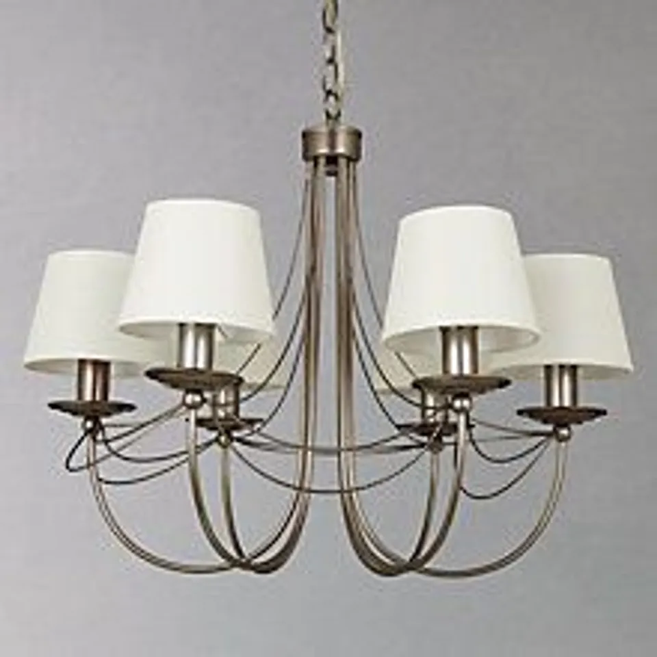 JOHN LEWIS MARIANA 6 LIGHT METAL TWIST FRAME FITTING WITH SHADE 