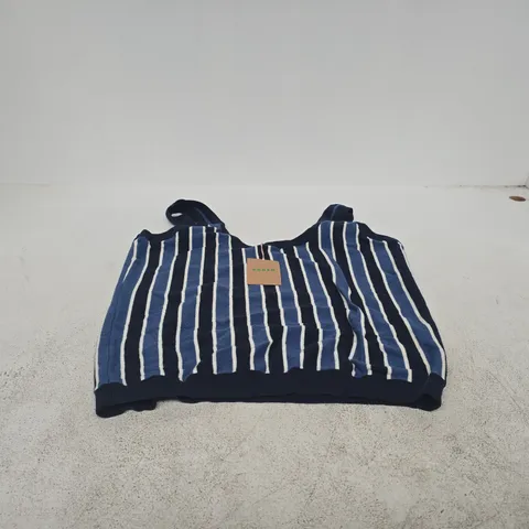 BODEN SMALL STRIPED SLEEVELESS TOP β NAVY, BLUE & WHITE