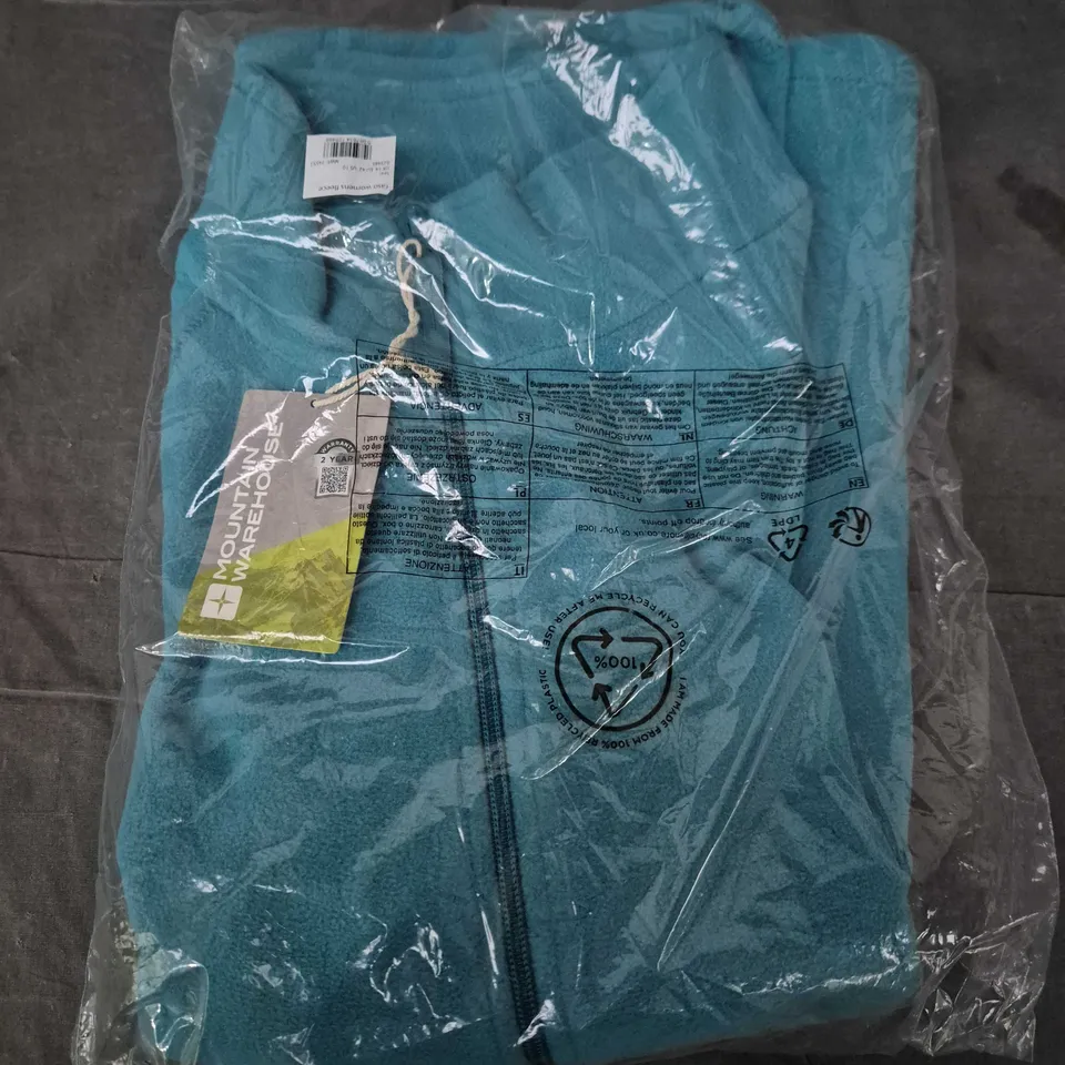 bagged mountain warehouse RASO WOMEN'S FLEECE JACKET – TEAL, UK 14 (EU 42, US 10)