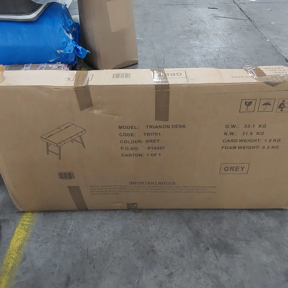 BOXED TRIANON DESK - GREY (1 BOX)