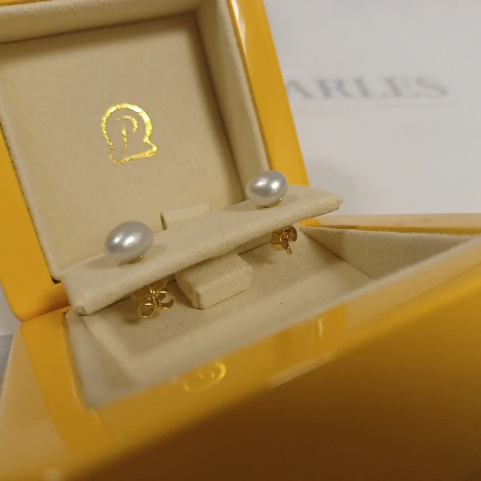 BOXED PAIR OF PASPALEY PEARL EARRINGS