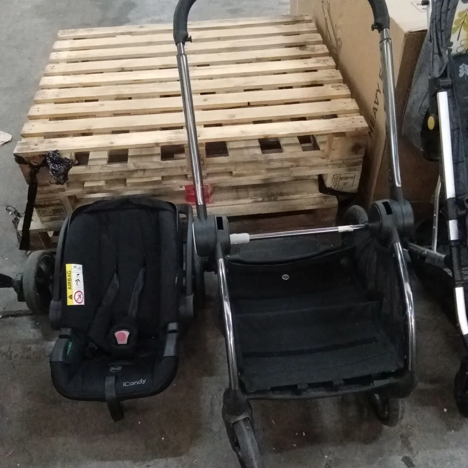 ICANDY STROLLER FRAME AND CAR SEAT/CARRIER