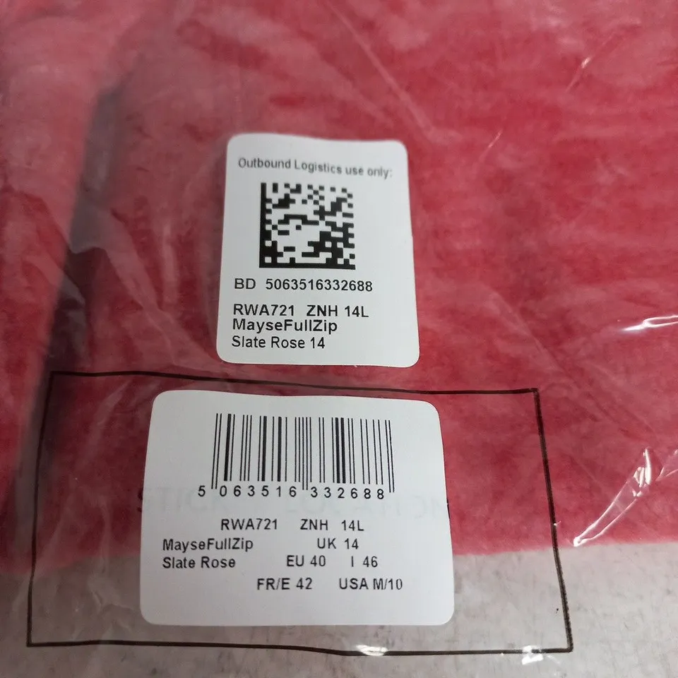 REGATTA GREAT OUTDOORS RED FLEECE JACKET, UK 14