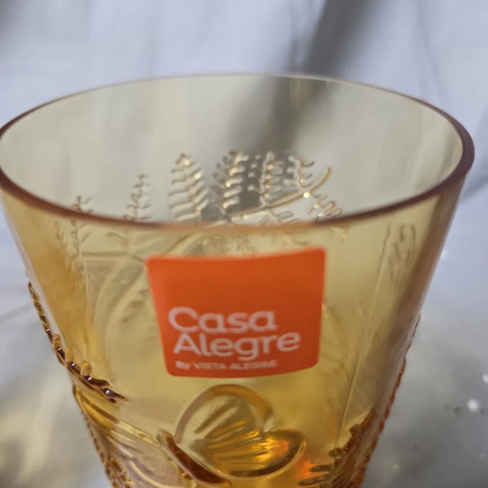 CASA ALEGRE AMBER GLASS TUMBLERS (SET OF 2) – VISTA ALEGRE