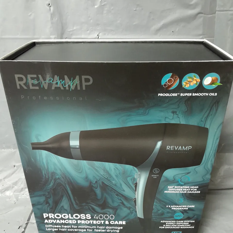 BOXED REVAMP PROFESSIONAL PROGLOSS 4000 ADVANCED PROTECT & CARE HAIR DRYER