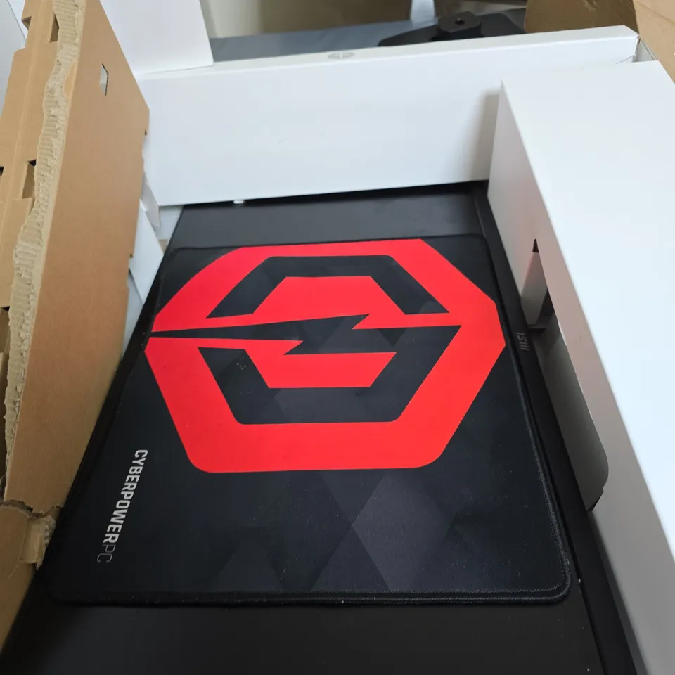 CYBERPOWERPC GAMING KEYBOARD – WIRED, BLACK WITH RED KEYCAPS AND MSI MONITOR NOT TESTED