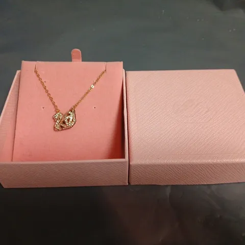 SWAROVSKI ENCRUSTED SWAN NECKLACE