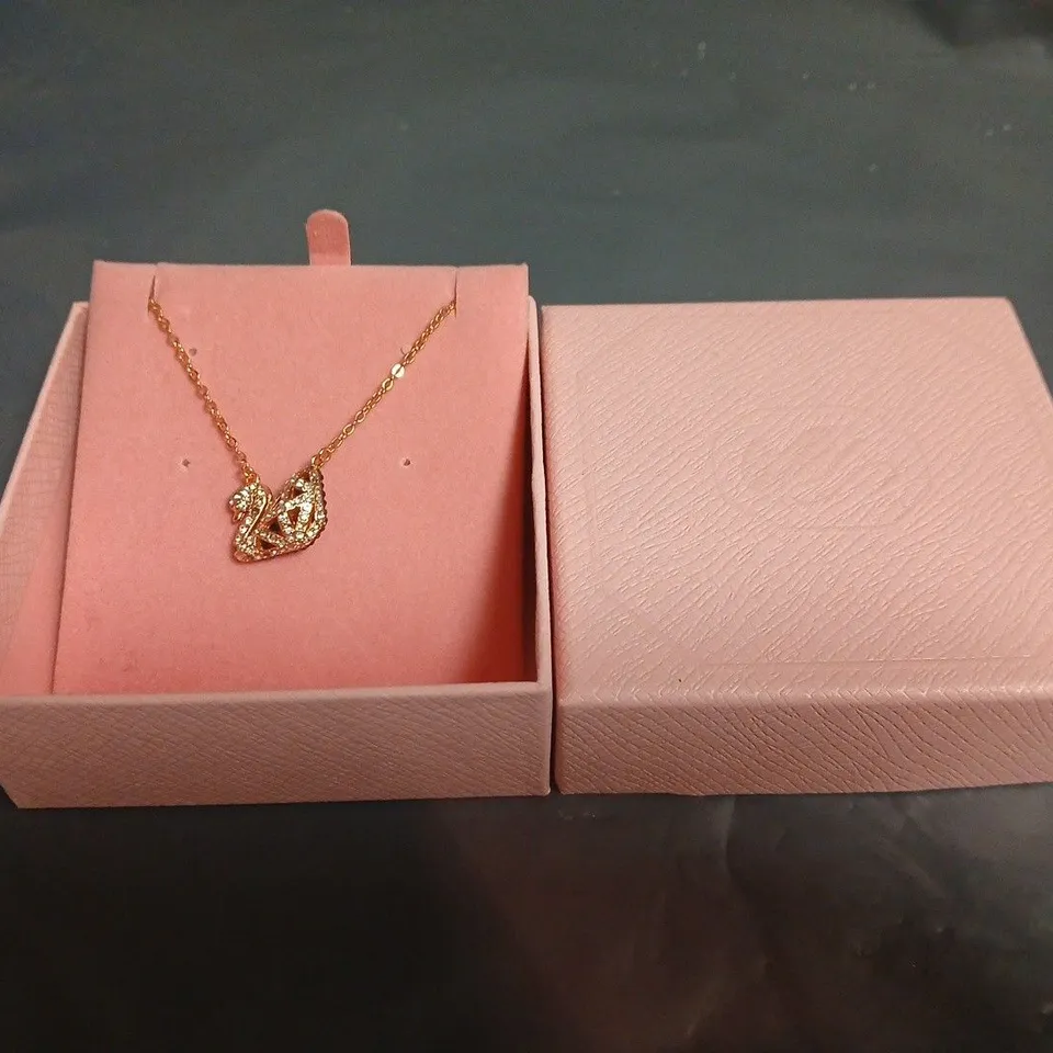 SWAROVSKI ENCRUSTED SWAN NECKLACE