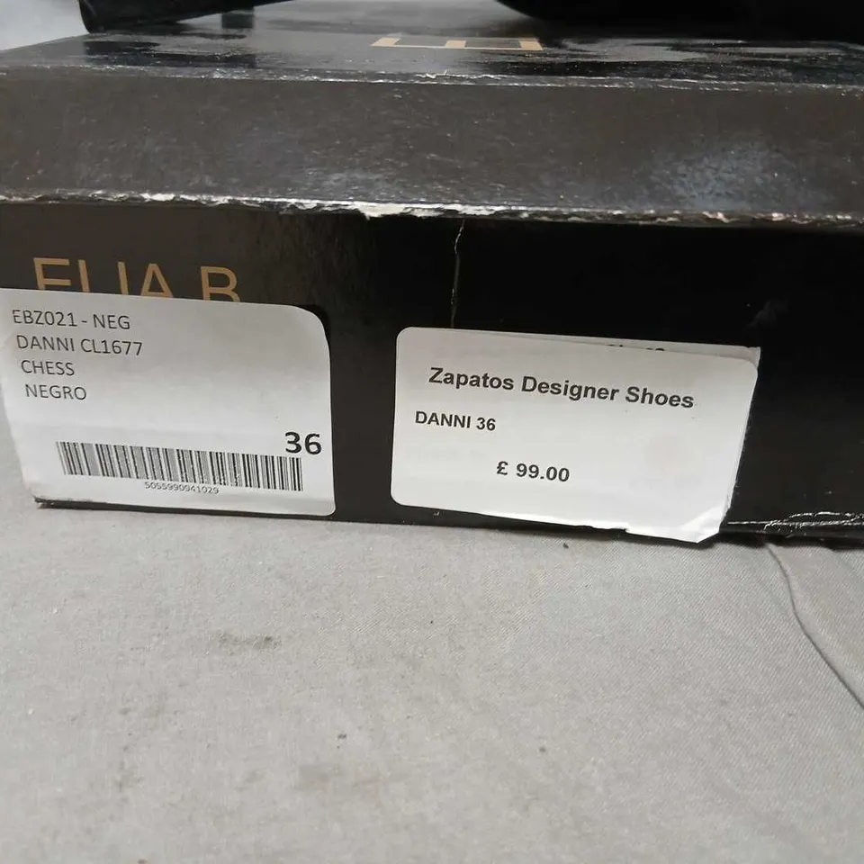 ELIA.B LONDON DANNI HIGH HEELS – BLACK GLITTER, UK 3.5 (EU 36)