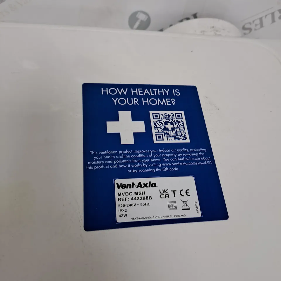 VENT AXIA LO-CARBON MVDC MULTIVENT (MULTI-SPEED) C/W HUMIDITY