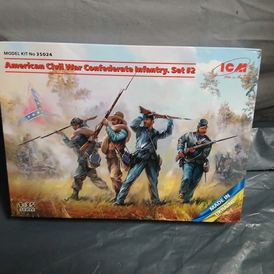ICM AMERICAN CIVIL WAR CONFEDERATE INFANTRY MODEL KIT SET #2 – 1:85 SCALE