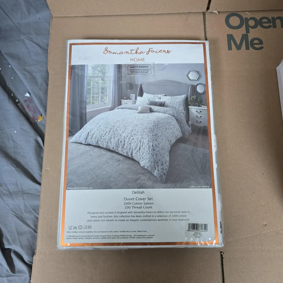 SAMANTHA FAIERS HOME DELILAH DUVET COVER SET – SINGLE BED - 100% COTTON 
