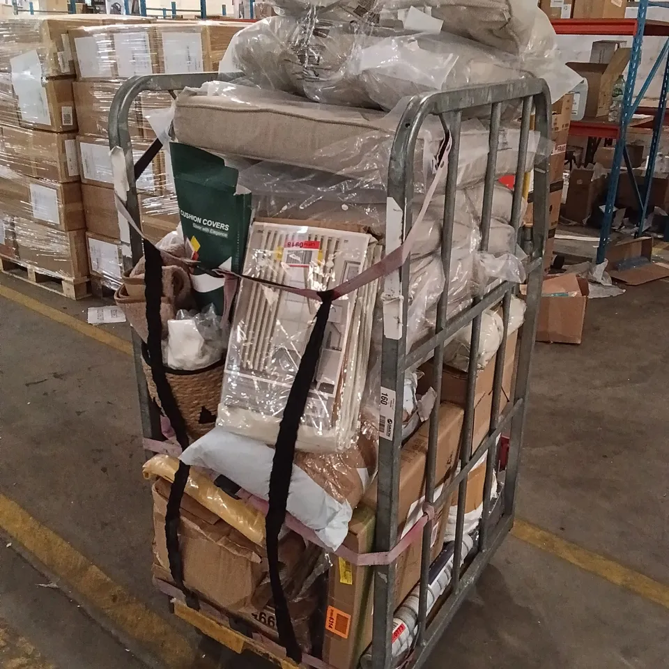 CAGE OF ASSORTED HOUSEHOLD GOODS AND ITEMS - CAGE NOT INCLUDED