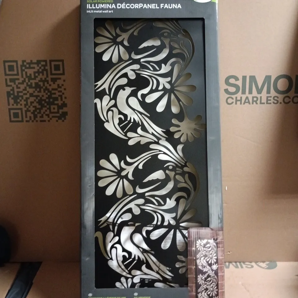 SOLAR SMART DECORPANEL INLIT METAL WALL ART FAUNA