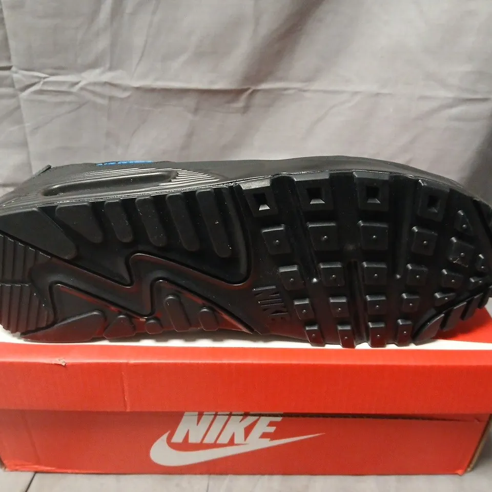 BOXED NIKE AIR MAX 90 SHOES – BLACK/BLUE, UK 10 (US 11)