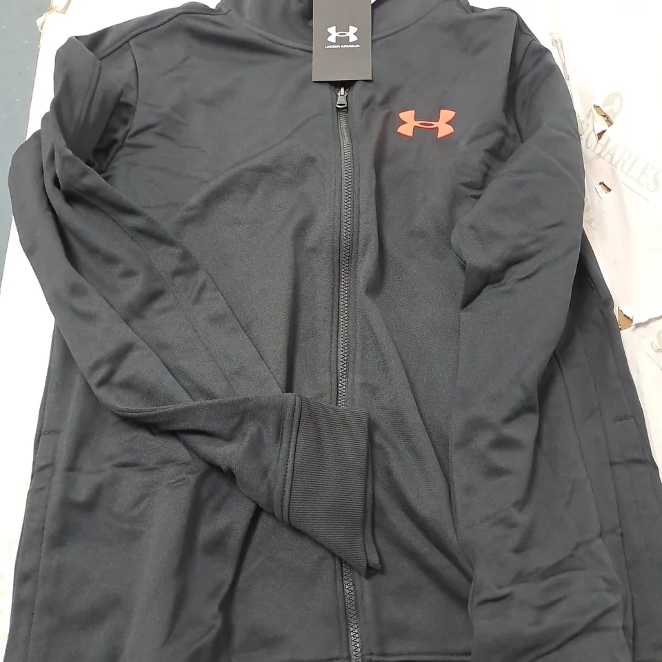 UNDER ARMOUR BLACK ZIP UP JACKET - YOUTH LARGE 
